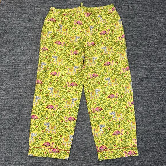 Anthropologie Print Fresh Pajamas Women 1X Flemenco Dandelion Elephant Flamingo - Picture 5 of 16